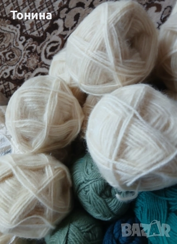 Гръцка Италианска и Българска прежда и гранчета остатъчна прежда различни видове , снимка 6 - Други - 52194196