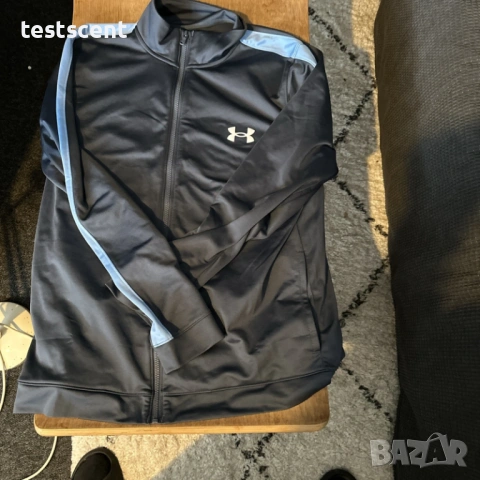Мъжко горнище Under Armour UA Poly Track Top XL , снимка 3 - Спортни дрехи, екипи - 53868197