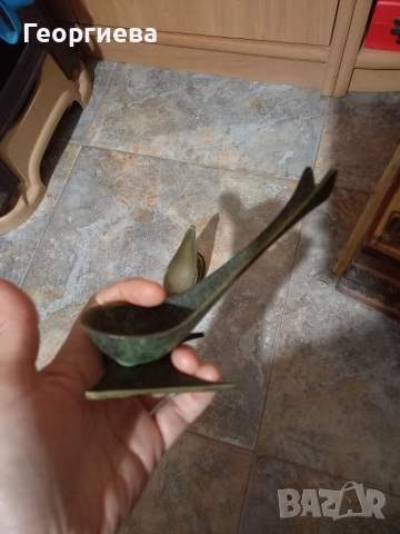 Две поставка за лули от месинг , снимка 10 - Антикварни и старинни предмети - 52579071