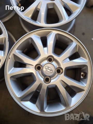 ОРИГИНАЛНИ АЛУМИНИЕВИ ДЖАНТИ ЗА ХЮНДАЙ I 20 -4Х100Х54-15цола, снимка 4 - Гуми и джанти - 52011886
