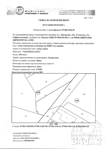 Продавам парцел с.Бусманци, снимка 9 - Парцели - 53171642