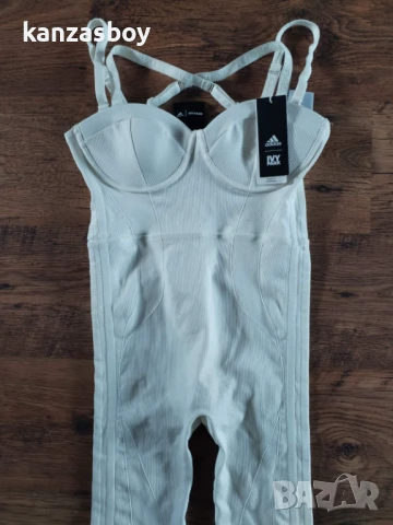 Adidas IVY PARK Knit Catsuit Core White - страхотен дамски гащеризон НОВ С, снимка 4 - Гащеризони - 50507465