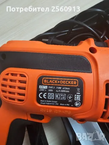 Ударна бормашина  BLACK & DECKER BDB710, снимка 3 - Бормашини - 48487425