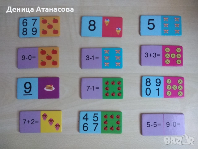 Clever Book домино с цифри, активни карти, Оцвети гората, Умен диск 1, 2, 3 и 4, книги за сглобяване, снимка 4 - Образователни игри - 42139866