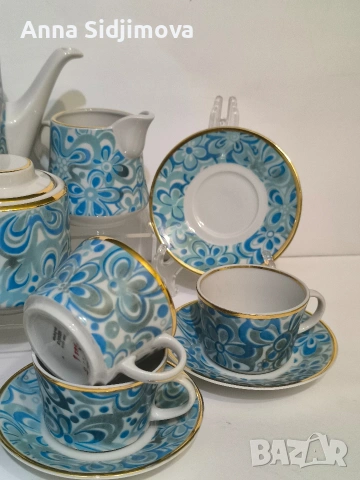 Български сервиз за кафе Изида, снимка 5 - Сервизи - 53908302