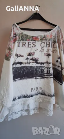 СТРАХОТНА ТУНИКА ЕФЕКТЕН ДЕСЕН 3XL-4XL, снимка 4 - Туники - 50131909