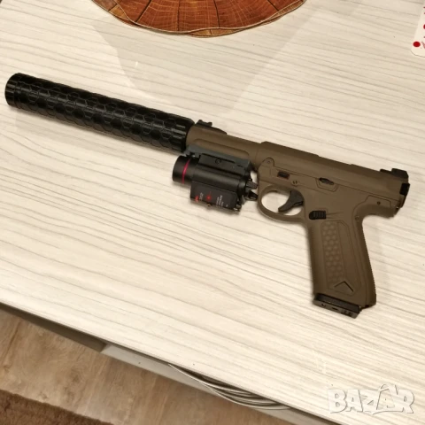 Airsoft Заглушител с Хексагонален Дизайн – 194 мм, 14mm CCW Резба, снимка 2 - Оборудване и аксесоари за оръжия - 51269396