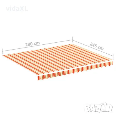 vidaXL Резервно платнище за тенти, жълто и оранжево, 3х2,5 м (SKU:312015), снимка 4 - Градински мебели, декорация  - 48327874