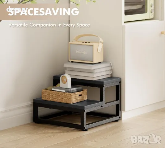 2-стъпаловидна табуретка водоустойчива HDPE с регулируеми нехлъзгащи се крачета и заоблени ръбове, снимка 6 - Други стоки за дома - 49861305