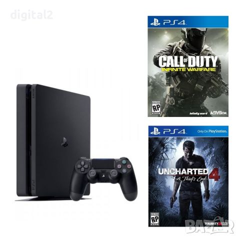 Конзола Sony Playstation 4 Slim 500 GB Реновирани + 3 диска , снимка 4 - PlayStation конзоли - 45782045