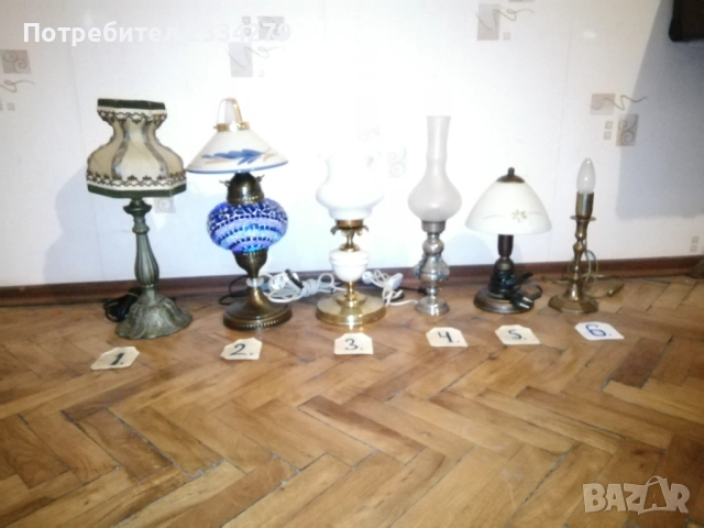 Стари нощни настолни лампи. , снимка 2 - Настолни лампи - 52062993