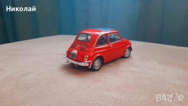 1968 FIAT 500L 1:24 Cararama/Hongwell Diecast Колекционерски модел количка, снимка 8 - Колекции - 49238179