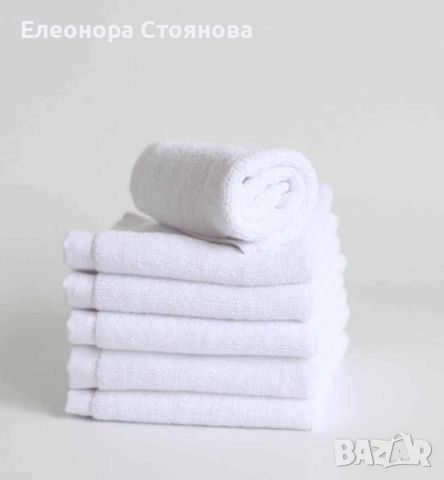 👉Хавлиени кърпи в бяло в два размера от💯%памук 