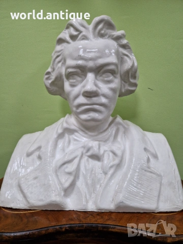 Прекрасен голям антикварен немски бюст , снимка 3 - Антикварни и старинни предмети - 53248897
