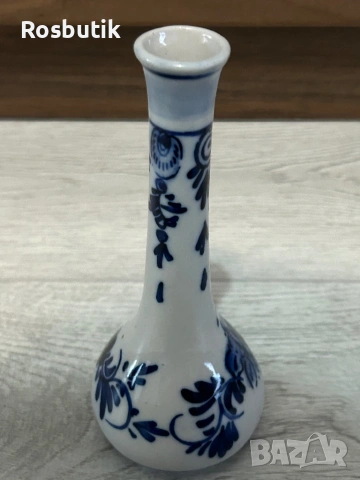 Антикварна ръчно рисувана порцеланова ваза , снимка 3 - Вази - 53413332
