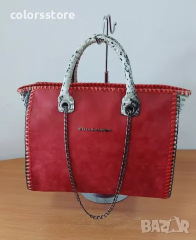 Червена луксозна чанта Stella McCartney код SG-F130, снимка 2 - Чанти - 31392516