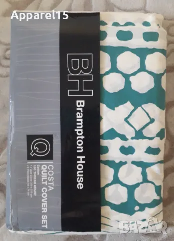 Brampton House нов вносен памучен двоен спален комплект, снимка 3 - Спално бельо - 50297382