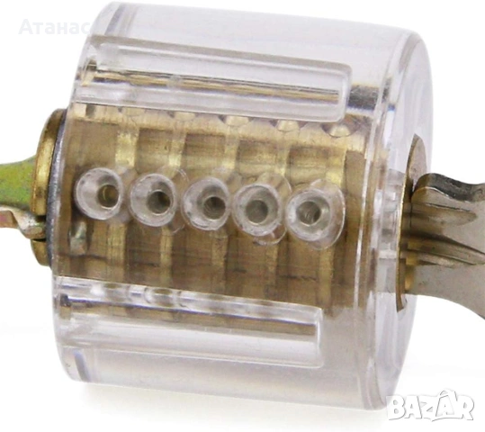 Прозрачна обучителна ключалка с 5 щифта – американски тип, снимка 4 - Други инструменти - 53530864