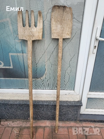 Автентични дървени лопати