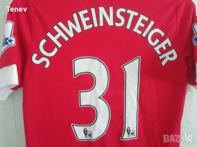 Manchester United Schweinsteiger Adidas оригинална тениска фланелка Манчестър Юнайтед Швайнщайгер, снимка 3 - Тениски - 46783848