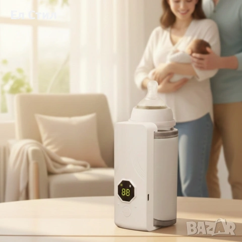 Безжичен подгревател за бебешко шише с дисплей и 6 температурни степени, снимка 2 - Други - 53567303