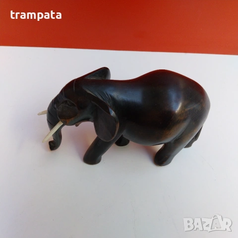 НАЙ ДОБРАТА ОФЕРТА Стара фигура на слон тъмно дърво , снимка 2 - Антикварни и старинни предмети - 53575234