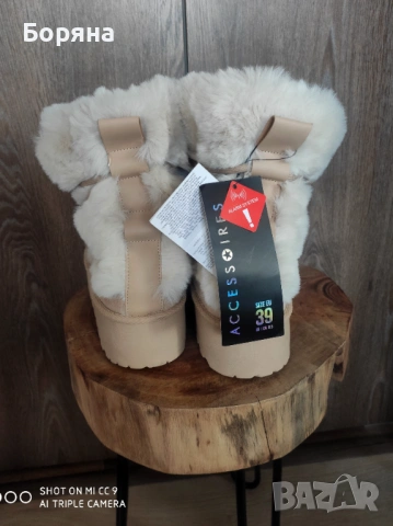 New Yorker нови бежове апрески с пух, снимка 6 - Дамски апрески - 53274545