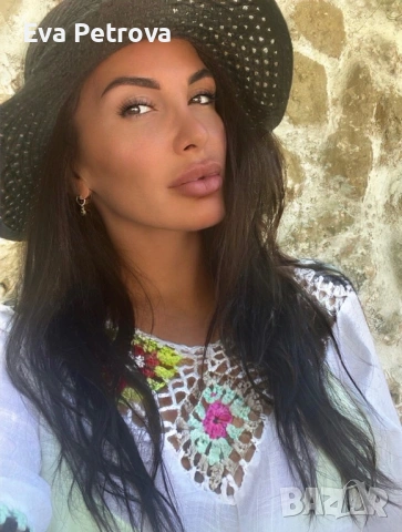 Плажна рокля с плетени мотиви С-М туника, снимка 3 - Рокли - 53483078