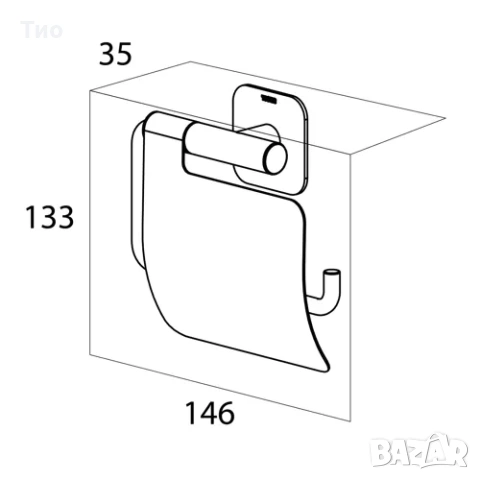 Стойка за тоалетна хартия Tiger Colar, неръждаема стомана, снимка 7 - Други - 53715718