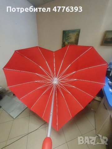 НОВО!Чадър марката Le Monde du Parapluie, модел LMDPCOEURROUGE от дизайнерската къща IMPLIVA 