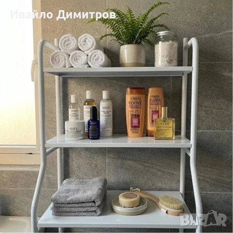 Мултифункционална етажерка за баня на 3 нива, снимка 2 - Етажерки - 54215267