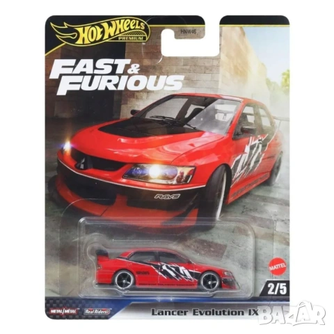Lancer Evolution IX  Hot wheels PREMIUM FAST & FURIOUS, снимка 2 - Коли, камиони, мотори, писти - 53100543