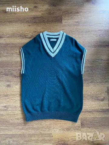 Resolved тъмно-зелен пуловер без ръкави 