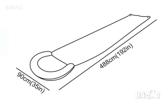Надуваема водна пързалка синя 488x90cm, снимка 5 - Басейни и аксесоари - 45995895