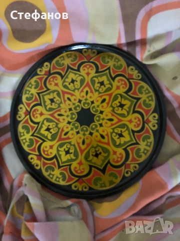 Стара руска декоративна чиния дърво