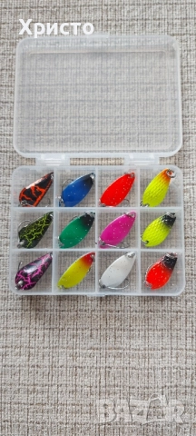 Нови 12бр клатушки блесни примамки воблер за спининг риболов , снимка 2 - Такъми - 52488135