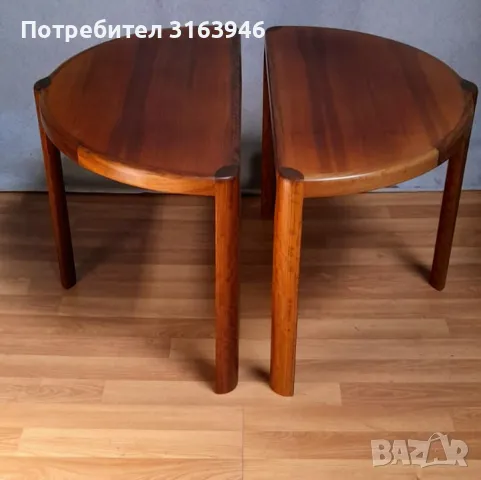 Скандинавски конзолни маси 1960 г., комплект от 2бр, снимка 4 - Маси - 49125321