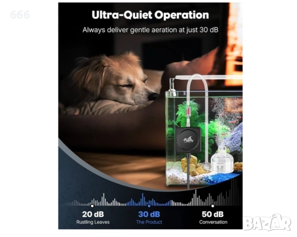 Мини аквариумна въздушна помпа, снимка 2 - Други стоки за дома - 53417387