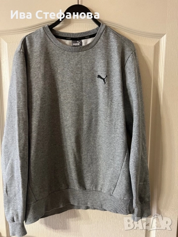 Спортна дамска сива нова ватирана памук памучна сива блуза Puma Пума 100% оригинал