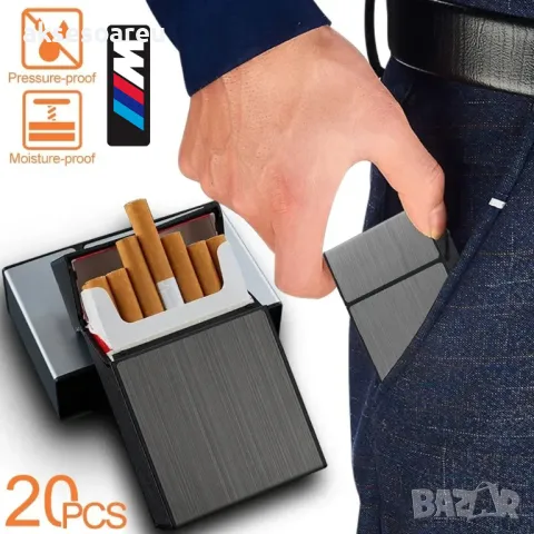 Нова метална кутия табакера с магнитен капак за 80 мм стандартни цигари модна стилна и красива 