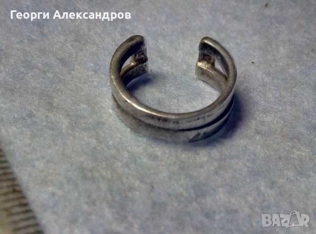 Шармантен СРЕБЪРЕН ПРЪСТЕН Подходящ и За ПРЪСТ на КРАК Оксидирано СРЕБРО 925 Ажурна ръчна изработка, снимка 2 - Антикварни и старинни предмети - 52776023