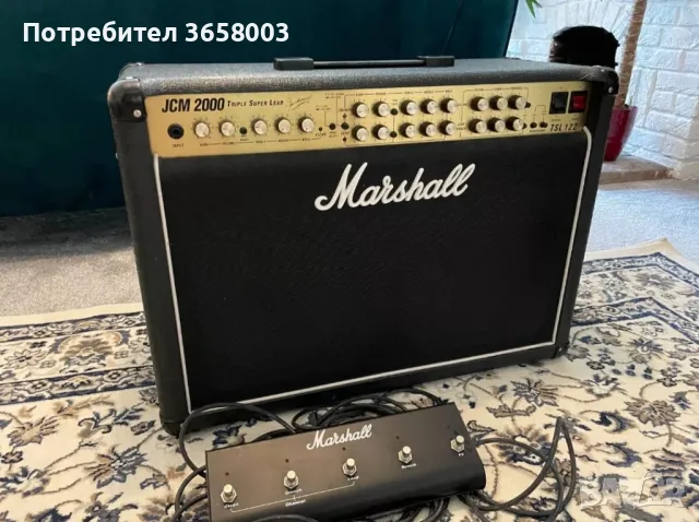 100w Marshall TSL 122 2x12 лампово китарно кубе с фуутсуич, снимка 1 - Китари - 47240925