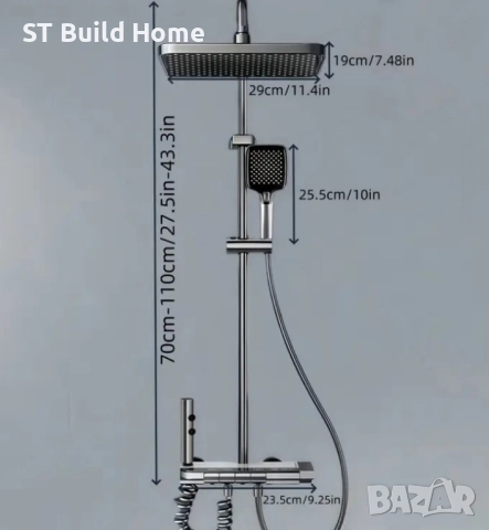 Дигитален Душ Панел – Лукс и Технология за Вашата Баня, снимка 6 - Душове - 51709884