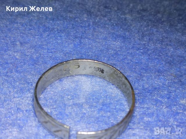 СТАРИНЕН ОРНАМЕНТИРАН АНГЛИЙСКИ СРЕБЪРЕН ПРЪСТЕН ХАЛКА СРЕБРО STERLING SILVER РЕГУЛИРУЕМ 39992, снимка 10 - Антикварни и старинни предмети - 46222882