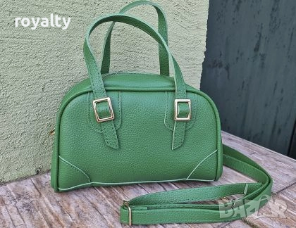 Дамска Зелена Кожена Чанта 