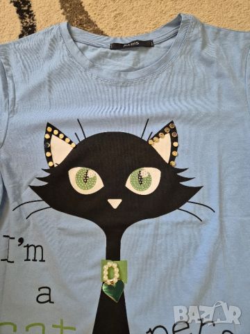 блузка с коте Радис, снимка 3 - Тениски - 46225828