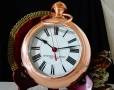 Стенен часовник Genevieve Lethu,чиста червена мед. , снимка 2