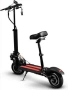 Супер бързият електрически сгъваем скутер в черно с червено, снимка 1