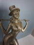 36см-3кг Gory статуетка/френска бронзова скулптура/Арт Нуво фигура кабаретна танцьорка, снимка 8
