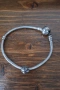 Сребърна гривна 925 Pandora оригинал с висулка коте., снимка 1